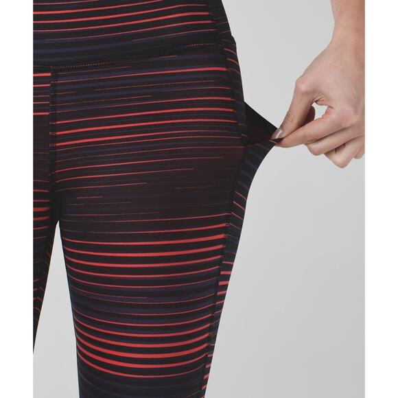 Lululemon Pace Rival Crop Full On Luxtreme Twisted Dune Alarming Striped Size 6 - Picture 7 of 16